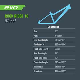 evo rock ridge 16