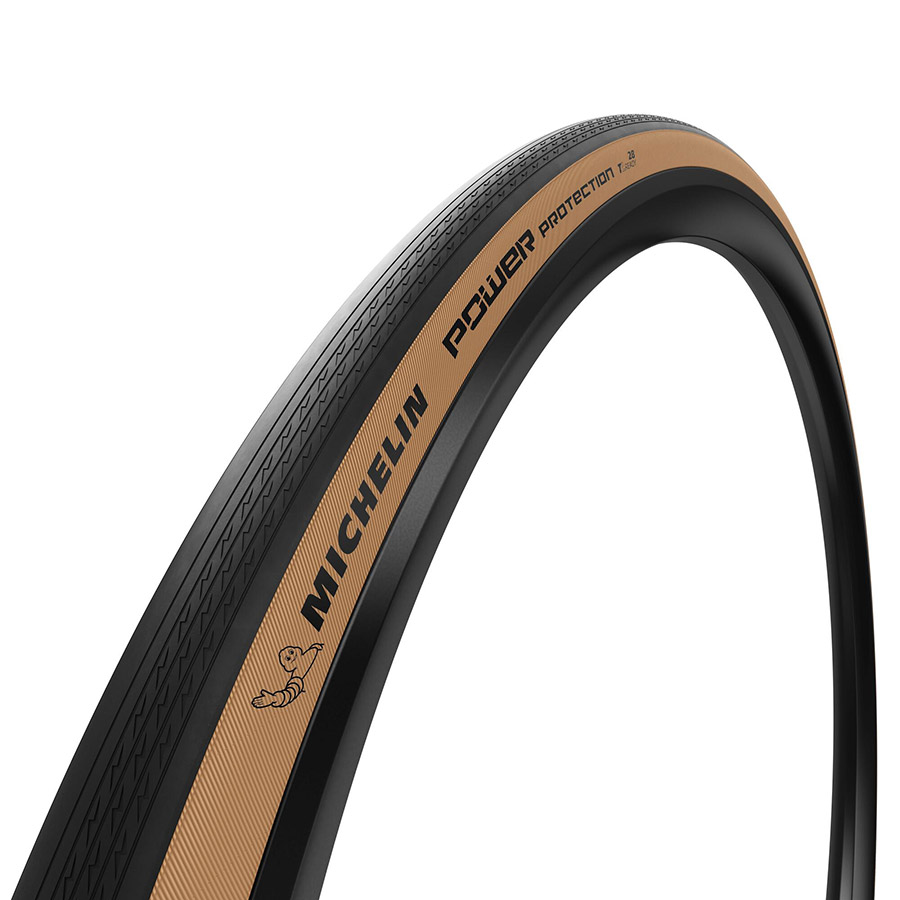 Michelin, POWER PROTECTION, Road Tire, 700x35C, Folding, Tubeless Ready, MAGI-X, 3x120, Tanwall
