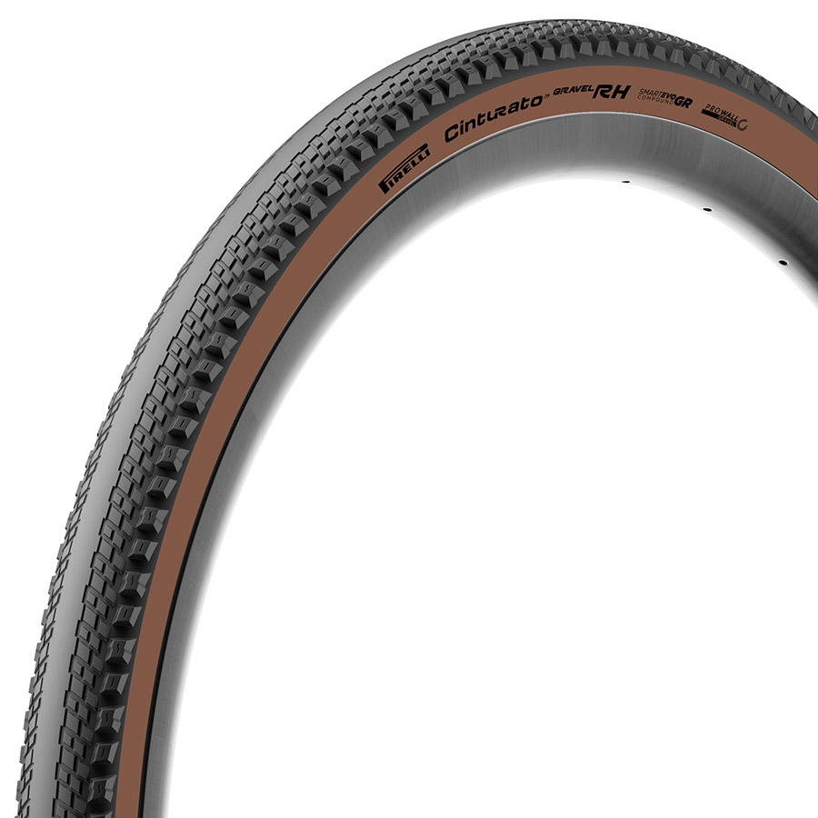 Pirelli, Cinturato Gravel RH HP-Line, Gravel Tire, 700x55C, Folding, Tubeless Ready, SmartEVO GR, ProWALL Gravel, 120TPI, Tanwall