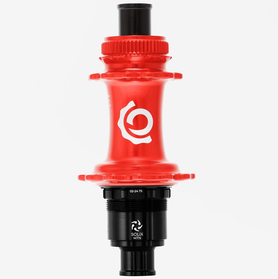 Industry Nine, Solix M Classic Rear MS, Disc Hub, Rear, 24H, 12mm TA, 148mm, Shimano Micro Spline, Red