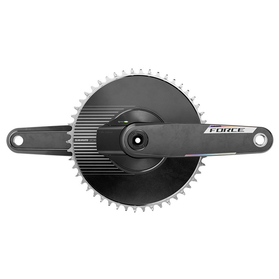 SRAM, Force 1x Aero Powermeter E1, Power Meter Crankset, Speed: 12/13, Spindle: 28.99mm, BCD: Direct Mount SRAM 8 Bolt, 50, DUB, 160mm, Black, Road